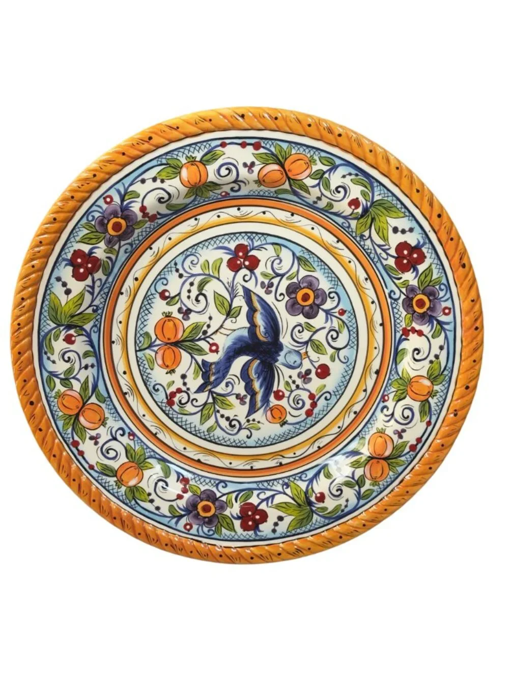 TABLETOPS Gallery Hand Painted Villa Paradiso Decorative Bowl & Plate Set